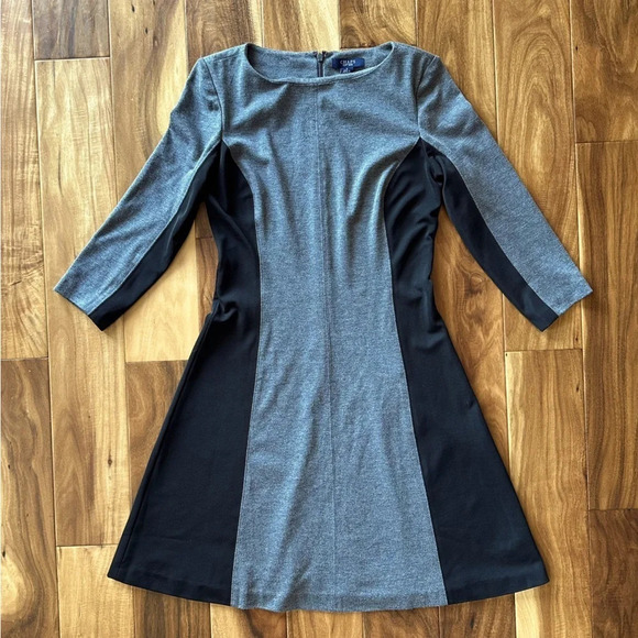 Chaps Grey and Black Classy Dress size Small - Picture 2 of 4